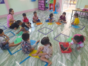 กองการศึกษาฯ  ออกนิเทศน์ติดตามการจัดประสบการณ์การเรียนรู้ของ ศูนย์พัฒนาเด็กเล็กบ้านขัวไม้แก่น
